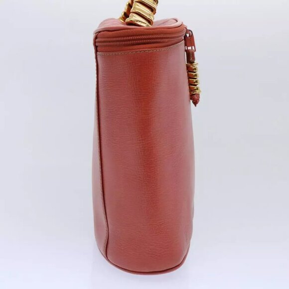 AUTHENTICITY GUARANTEED LOEWE Vanity Velazquez Twist Hand Bag Leather Orange - Picture 4 of 16